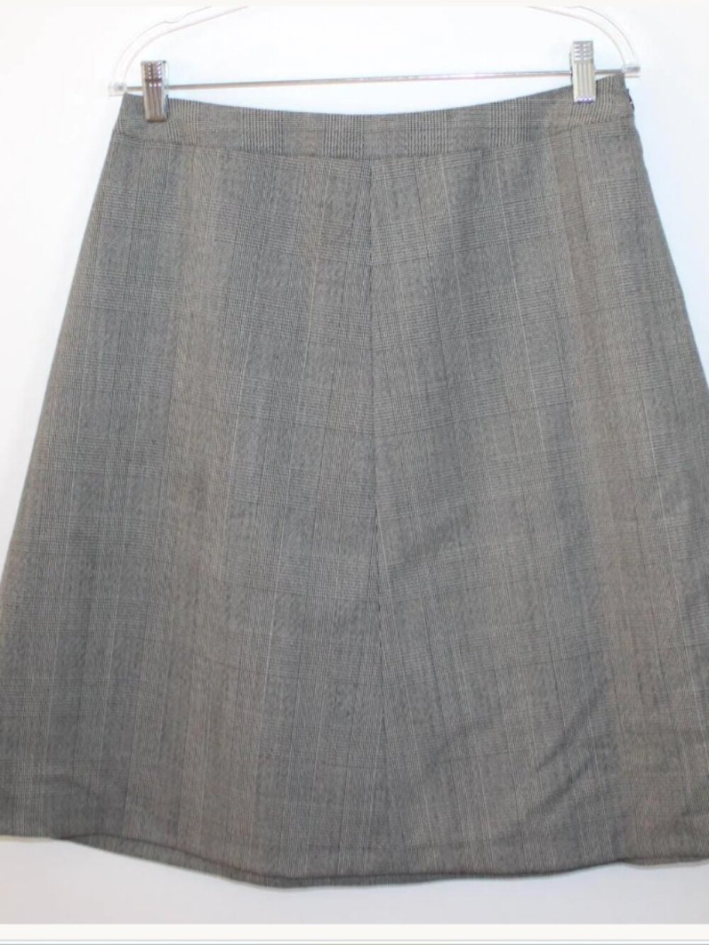 Vintage Harvé Benard Wool Skirt Gray Prince of Wales Plaid Size 12 Harvé Benard